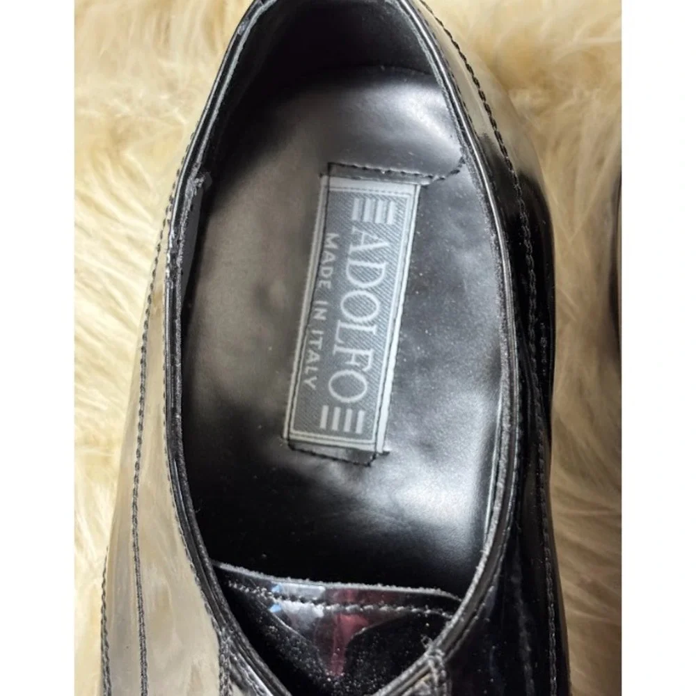 Adolfo black leather